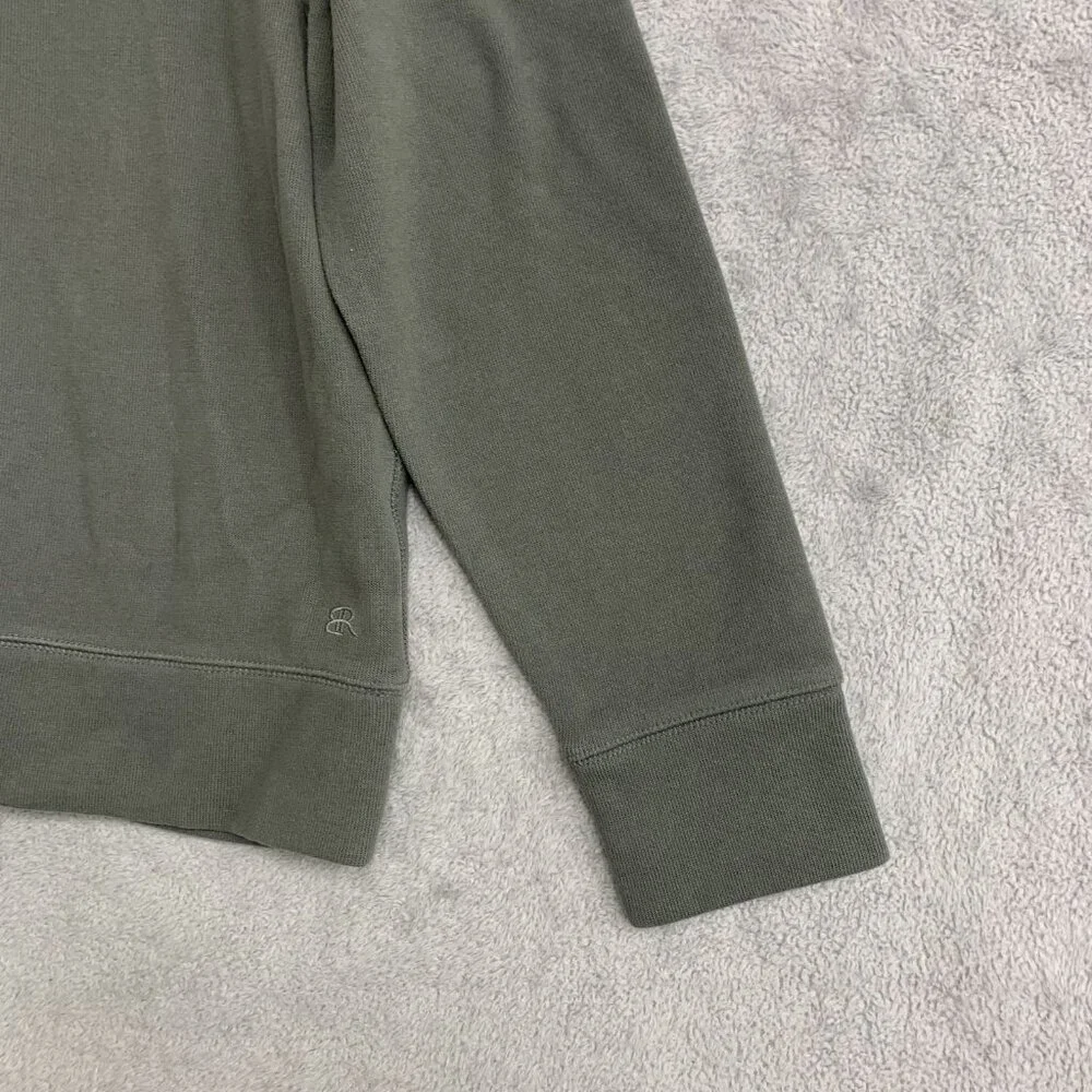 Banana Republic Men's L Olive Green Half-Zip Pullover Sweatshirt Cotton G1938